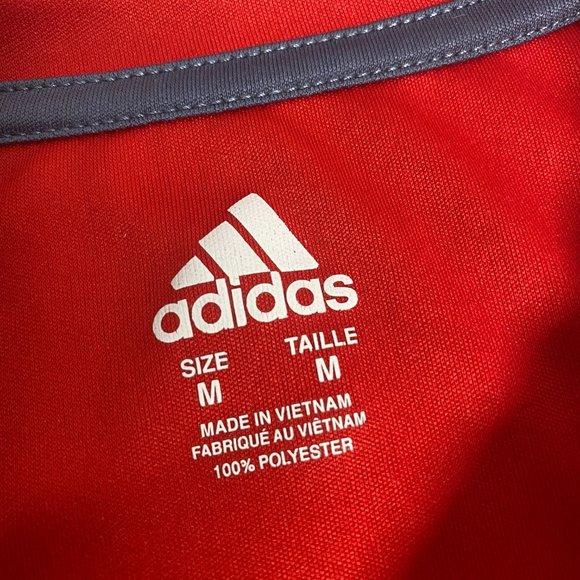 Red Adidas Short Sleeve T-Shirt Size: Kids Medium - Picture 4 of 8
